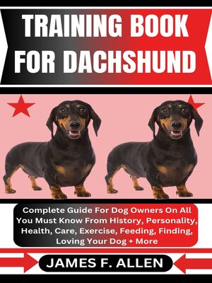 cover image of TRAINING BOOK FOR DACHSHUND